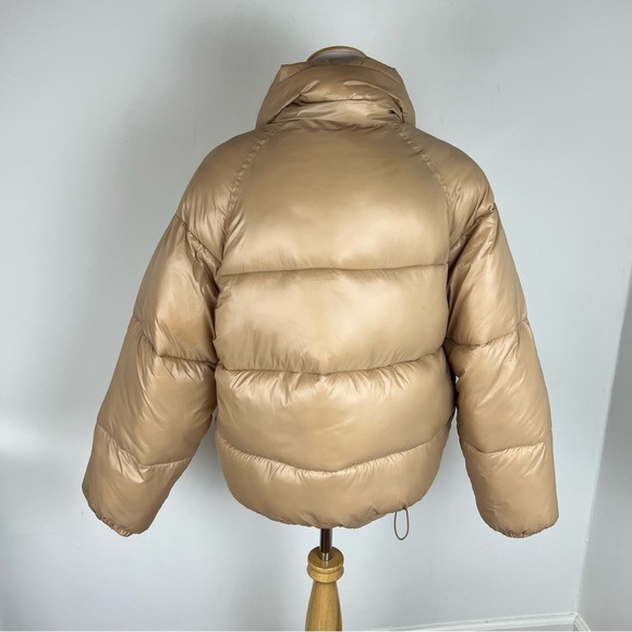 NWT Abercrombie & Fitch Oversized Utility Puffer Jacket Tan Size XS - Picture 3 of 6